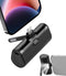 Small Portable Battery Charger for iPhone, Little Battery Pack with Metal Stand/100%-0% LCD Display/Back LED Flashlight Mini Power Bank Charger fo...