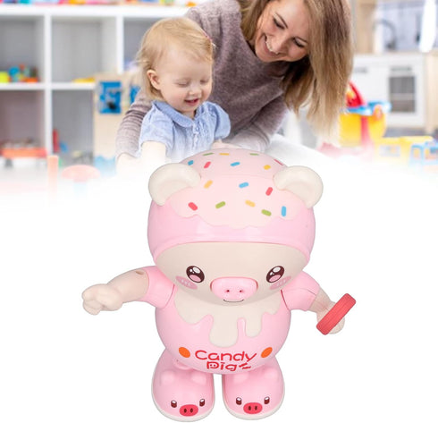 Musical Dancing Pig Toy Cute Entertainment Cool Light Clear Sound Electronic Dancing Pig Toy Play Safe for Home Use (Pink)...