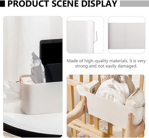 Diaper Organizer Box Baby Crib Hanging Diaper Diaper Storage Bin Nursery Organizers for Changing Table Crib Baby Stroller...