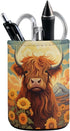 Upetstory Highland Cow Pencil Holder for Desk Office Classroom Pen Cup Storage Pouch Makeup Brush Holder Workspace Organization Holiday Gifts...