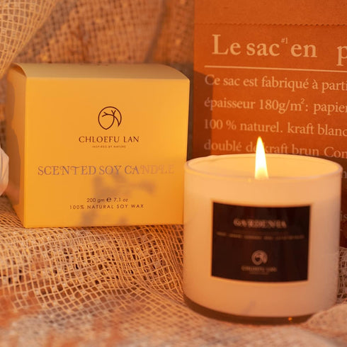 Chloefu LAN Valentines Scented Candles Gifts for Women Gardenia and Jasmine Candles 7.1oz|45 Hour Long Lasting Highly Scented 100% Soy Candle, Hom...