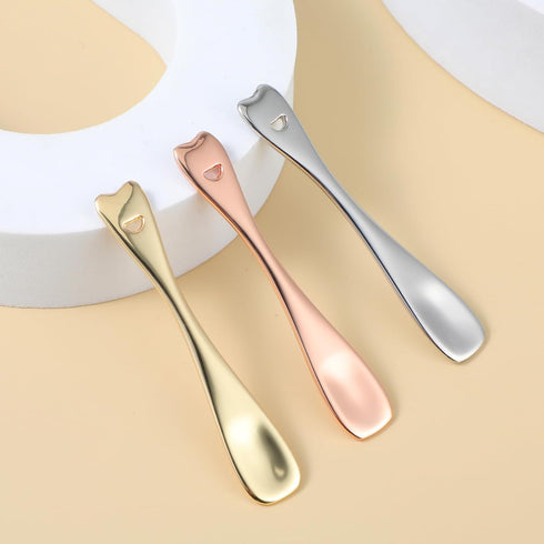 Sibba Face Spatula Lip Mask Applicator 3 PCS Skincare Makeup Spoons Small Facial Make Up Scoop Tool Mini Spoon Multi Skin Care Lotion Cream Stick ...
