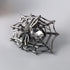 Gothic Spider Black Crystal Brooch Pin - Elegant Halloween Costume Jewelry...
