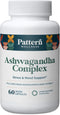 Pattern Wellness Ashwagandha Complex for Men & Women - KSM-66 & Black Pepper Extract - Whole Body & Heart Health - Supports Stress & Mood - Non-GM...