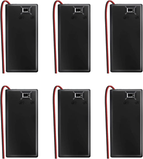 9V Battery Holder, 9 Volt Battery Holder with On/Off Switch, (Pack of 6) 9V Battery Case, 9V Battery Cover, 9V Battery Holder with Leads...