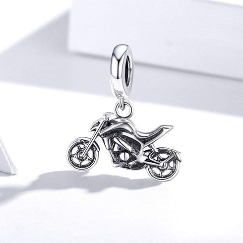 VOROCO Sterling Silver Charm for Bracelets Motorcycle Bicycle Truck Bus Car Charms Bead Transportation series for Woman men Girl Jewelry Gifts...