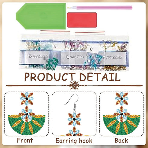 BEUNITONE 12 Pairs Butterfly Diamond Painting Earrings Love Heart DIY Earring Making Kit Star Diamond Art Earrings Jewelry Making Kit for Adults W...