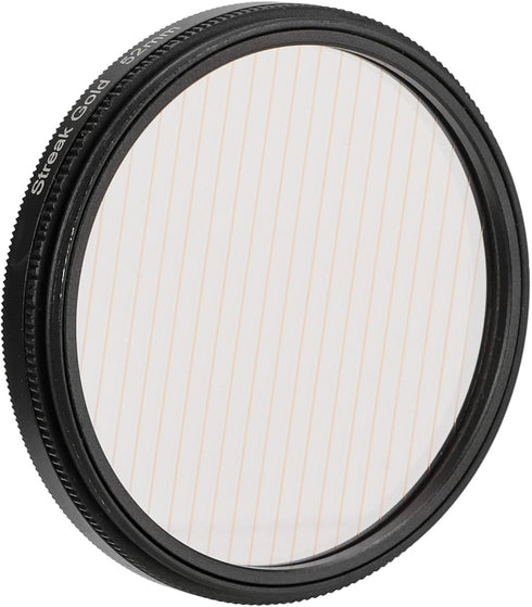 Gold Streak Anamorphic Effect Filter UHD Optical Glass Waterproof Scratch Resistant for Camera Lens Gold Streak Effect Filter,(52mm/2.0in)...