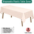 PARTY ULYJA Blush Pink Plastic Tablecloths 2 Pack 54 x 108 Inch Rectangular PEVA Vinyl Table Covers for Picnic Birthday Wedding Parties...