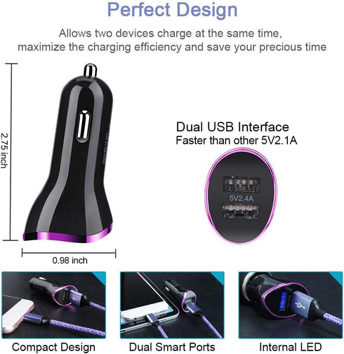 USB C Charger for S24 S23 FE S23 S22 Ultra S21 FE S10 S9 A25 A15 A05 A05s A54 A34 A24 A14 A13, Android Charger Car Fast Type C Charging Block Dual...