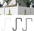 1/3 Pcs Vinyl Hook Hanger Garden Patio Fence Hook Hanging for Flower Plants Bird Feeder Light Decoration S Shape Black/White/Brown...