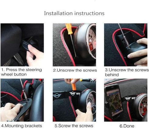 Heinmo for Cooper F54 Clubman F55 Hardtop F56 Hatchback 2014-2020 Smartphone Cell Phone Cup Mount Holder with Cradle Rotatable Clip(for 3.5-5.5 In...