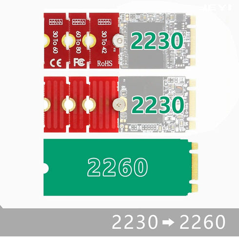 JEYI M2 M2PLUS NGFF NVME m. 2 Extended Transfer 2230, 2242, 2260, 2280 M2 Change Long Size NVME NGFF M.2 U.2 M3 M.3 SSD...