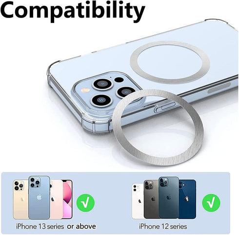 Mag Safe Ring 360 6Pack,Mag Safe Sticker for Mag Safe Magnet,Universal Magnetic Conversion Kit for iPhone 14/13/12/11/X Series, Galaxy S23/S22/S21...