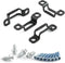 2 Set Invisible Connector Screw Fasteners Two-in-One Hidden Simple Assembly Connection Cabinet Wardrobe Furniture Hardware Accessories...