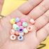 Pony Beads, 300 Pcs Rainbow Acrylic Craft Beads, Colorful Round Plastic Spacer Beads for DIY Jewelry Craft Making Necklace Rainbow Bracelet...