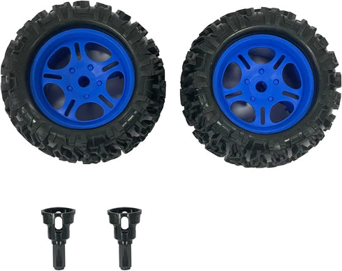 CROBOLL Front Tires & Wheel Replacement Assembly for 1:12 RC Crawler?Blue?...