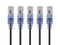 Monoprice Cat6A Ethernet Patch Cable - Snagless RJ45, 550Mhz, 10G, UTP, Pure Bare Copper Wire, 30AWG, 5-Pack, 3 Feet, Black - SlimRun Series...
