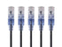 Monoprice Cat6A Ethernet Patch Cable - Snagless RJ45, 550Mhz, 10G, UTP, Pure Bare Copper Wire, 30AWG, 5-Pack, 3 Feet, Black - SlimRun Series...