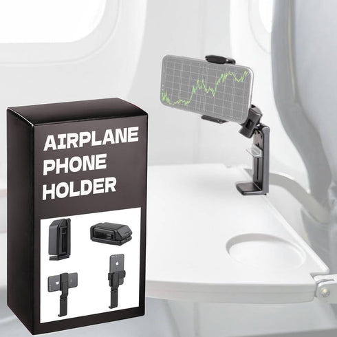 Airplane Phone Holder Travel Essentials Accessories Cruise car Mount Cell Stand air Plane Table seat Desk Flight Vacation Size Golf cart Universal...