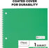 Mead Spiral Notebooks, 1 Subject, Wide Ruled Paper, 70 Sheets, 10-1/2 x 7-1/2 inches, Green, 4 Pack (38300)...