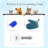 4 Pcs Cat Grooming Kit: Self-Cleaning Slicker Cat Brush, Deshedding Glove, and Cat Corner Massagers for Effortless Shedding, Detangling, and Relax...