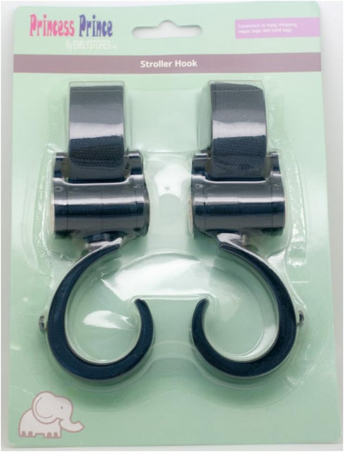 EMILYSTORES Princess Prince Stroller Hooks for Buggy Or Baby Carrier Or Bike Bicycle Or Car Headrest 1Pair...