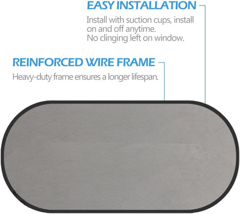 Rear Window Sunshade?2win2buy Car Sun Protector Maximum UV Protector for Rear Facing Car Seats, Passengers & Pets with Suction Cups Fit Most of Ve...