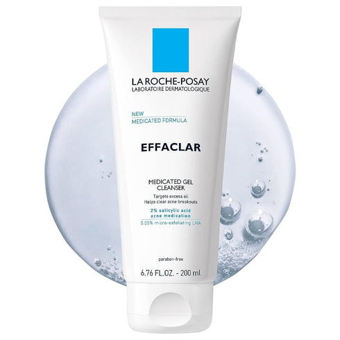 La Roche-Posay Effaclar Medicated Gel Cleanser | 2% Salicylic Acid Cleanser + LHA + Glycerin | Foaming Acne Face Wash | Helps Clear & Prevent Acne...