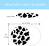 Black and White Cow Print Steering Wheel Cover Anti-Slip and Practical 14.5-15 Inch Universal Car Steering Wheel Cover with 2 Pieces Car Coasters ...