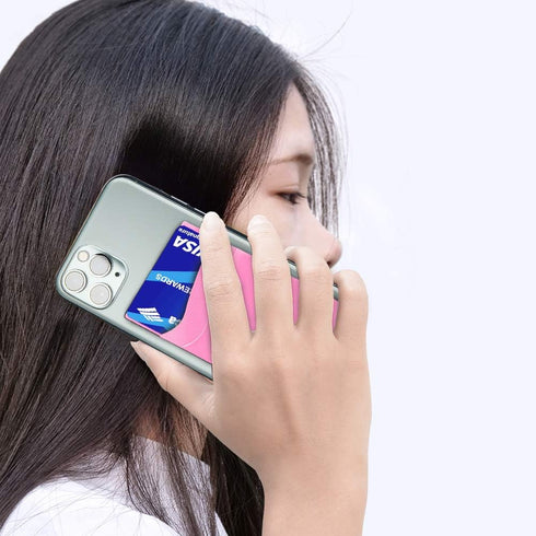 SHANSHUI Phone Pocket, Stick on Wallet Credit Business Card Holder for Back of Phone Pocket Compatible for iPhone, Android and Every Smartphones (...