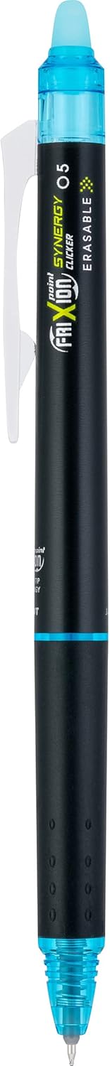 PILOT FriXion Synergy Clicker Erasable, Refillable & Retractable Gel Ink Pens, Extra Fine Point, Assorted Ink Colors, 5-Pack (18244)...
