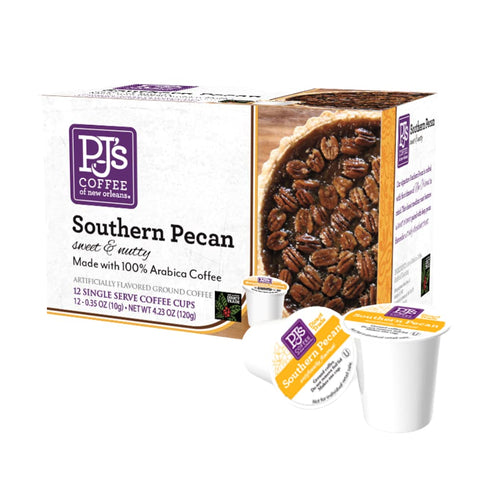 PJ's Coffee Southern Pecan Single Serve Cups - Bold Nutty Flavor - 12 Count...