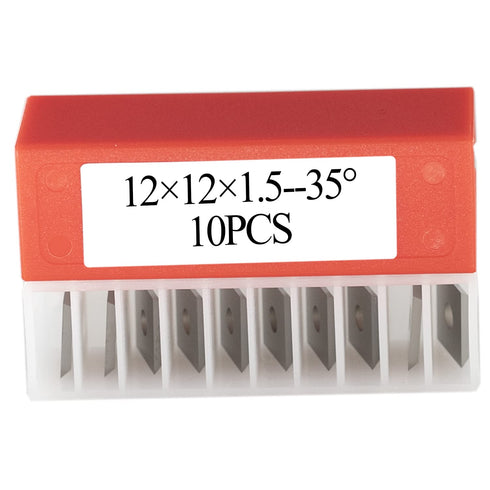 12mm Square Carbide Inserts Cutters Knives Blades 12×12×1.5mm-35°for Woodworking Spiral/Helical Planer Cutter Head or Lathe Turning 10pcs...