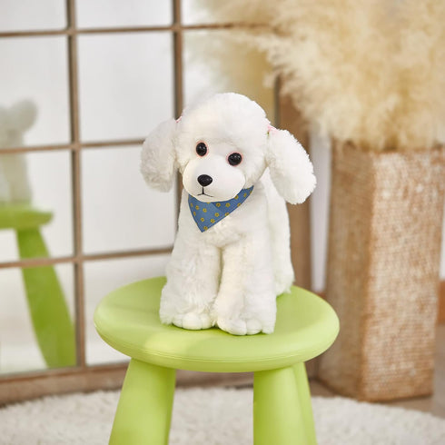 Athoinsu Realistic White Poodle Puppy Stuffed Animal Soft Adorable Hugging Puppy Dog Plush Toy Children's Day Holiday Birthday for Toddler Kids, 1...
