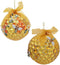 Kurt Adler Set/2 Bumble Honeycomb Bee Hive Christmas Tree Ball Ornament Décor,Glass...