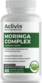 Moringa Complex with Oleifera Leaf & Seed Extract, Potent Strength 5000 mg per Serving, Complete Green-Based Superfood with Antioxidant Properties...