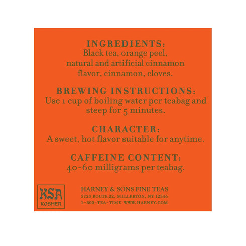 Harney & Sons Hot Cinnamon Spice Tea, 50 Tea Bags...