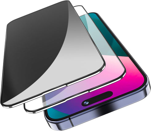 Compatible with iPhone 15 Pro Max Screen Protector,?2PACK? 9H Tempered Glass Film Case Friendly?HD Clear and Pravicy Screen Protector for 15 pro m...