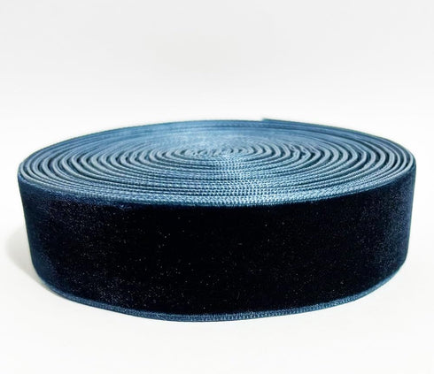 Wedding Christmas Valentin's Day Gift Box DIY Craft Décor Velvet Ribbon(Navy, 1''x2Yards)...