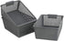 Gloreen 3 Pack Large Plastic Storage Baskets, Multipurpose Storage Basket for Organizer, Grey...