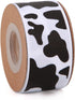 4 Rolls Total 20 Yards Cow Ribbon Cow Print Grosgrain Ribbon Animal Print Ribbons for DIY Crafts Gift Wrapping Wedding Party Christmas Decoration ...