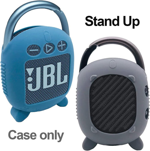 Silicone Cover Case for JBL Clip 4 Portable Bluetooth Speaker, Protective Carrying Case for JBL Clip 4 Portable Bluetooth Speaker Stand Up Holder(...
