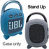 Silicone Cover Case for JBL Clip 4 Portable Bluetooth Speaker, Protective Carrying Case for JBL Clip 4 Portable Bluetooth Speaker Stand Up Holder(...
