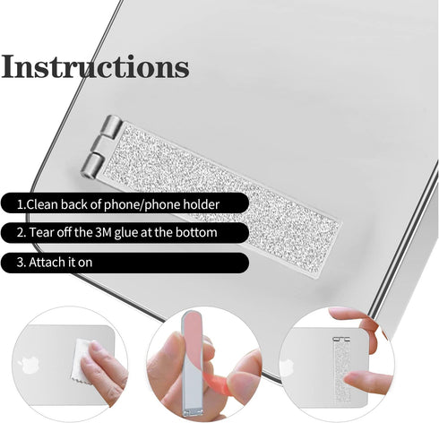 Phone Kickstand - Folding Invisible Portable Metal Cell Phone Stand for Desk - Compatible with iPhone 14/14 Plus/14 Pro/14 Pro Max, iPhone 13/12, ...