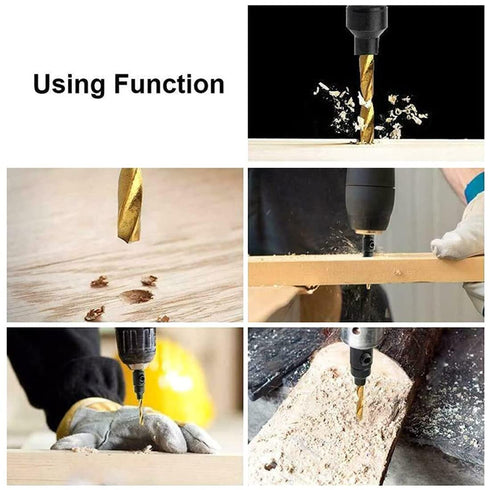 1/4 inch Hex Shank Countersink Drill Bit Power Tools Accessories for Plastic Metal Woodworking Tool by Power Drill 5Pcs/Set ?5/6/8/10/12#?...