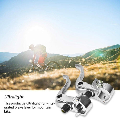 ZJchao Bike Brake Lever, 1Pair 24mm Aluminum Alloy Handlebars Bar Handle Mountain Cycling Accessory Great for Single Speeds Fixed Gear Use(#2)...