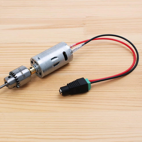 AUTOTOOLHOME Mini DC 12V Electric Hand Drill Motor PCB & Twist Drills Set 1/88-1/6 inch JT0 Chuck Jewelry Craft Drill Kit...
