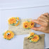 4 PCS Resin Fridge Magnets Sunflower Refrigerator Magnets for Whiteboard Refrigerator Office Photo Cabinet Bulletin Board Home Decoration, Photo D...