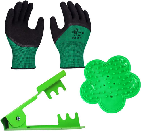 3 pcs Professional Rose Stripper Garden Hand Tool Sets Thorn Remover Tool Kit Thorn and Leaf Stripping Tool Garden Glove...
